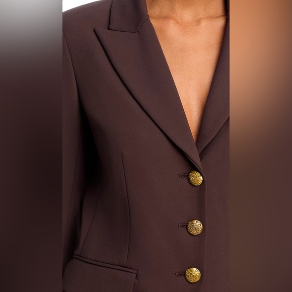 Veronica Beard Orlane Scuba Dickey Blazer in Dark Chocolate Brown size 2 - Picture 2 of 15